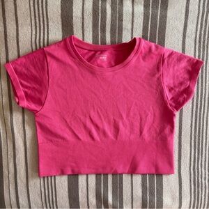 Offline Pink Dry-Fit Crop Top